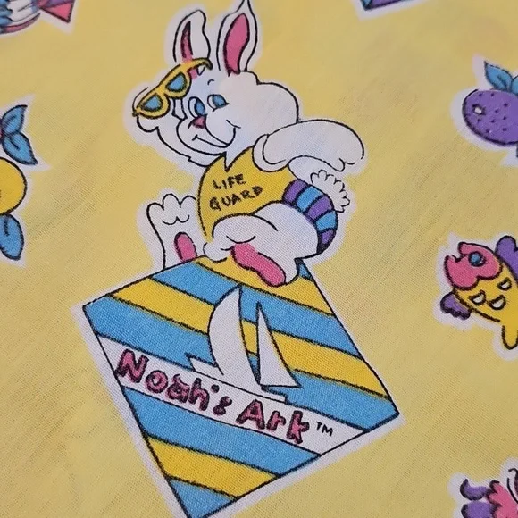 Vintage Noah's Ark toddler boy Shirt 4T Yellow EASTER - Picture 4 of 7